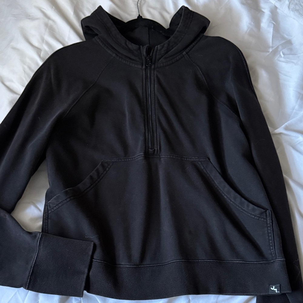 [DONATING 3/16] Half zip black sweatshirt